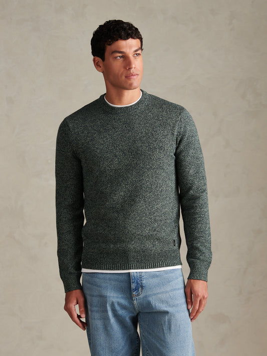 Mens Twisted Yarn Crew Neck Knit Green Gables