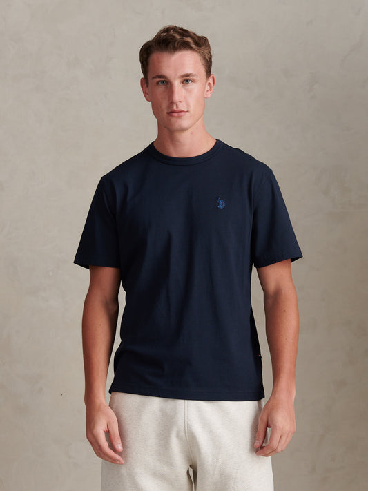 Relaxed Fit DHM T-shirt Dark Sapphire Navy / Moonlight Blue DHM