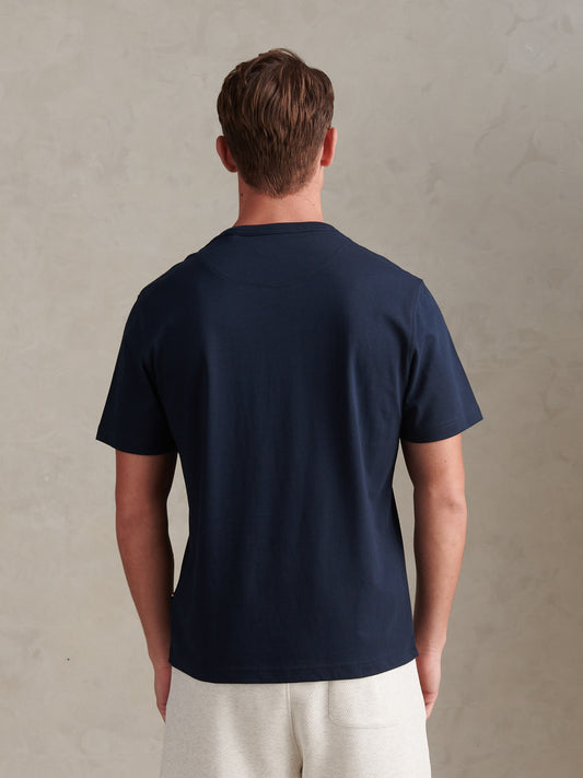 Relaxed Fit DHM T-shirt Dark Sapphire Navy / Moonlight Blue DHM