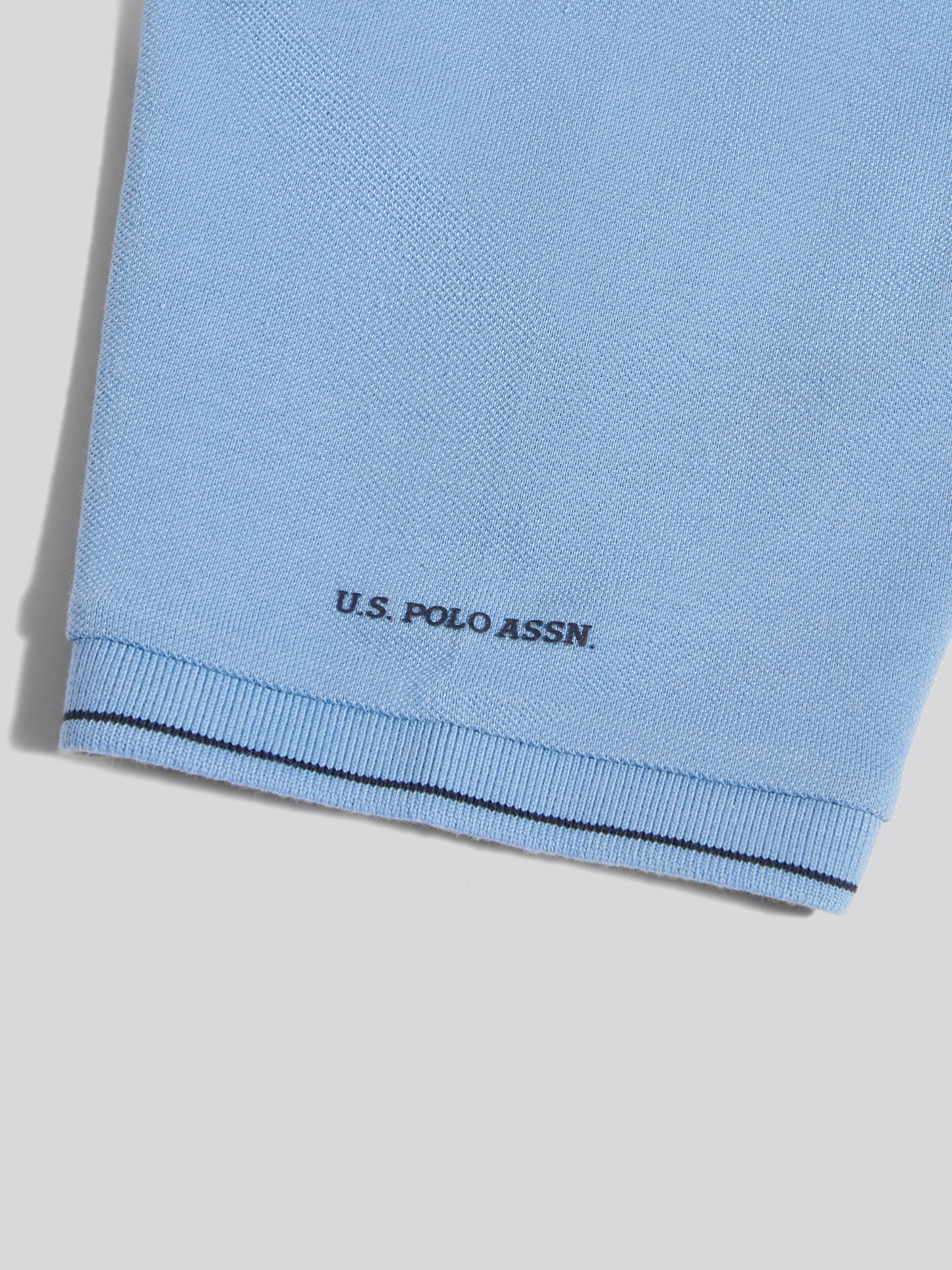 Mens Sash Colour Block Pique Polo Shirt Ashleigh Blue