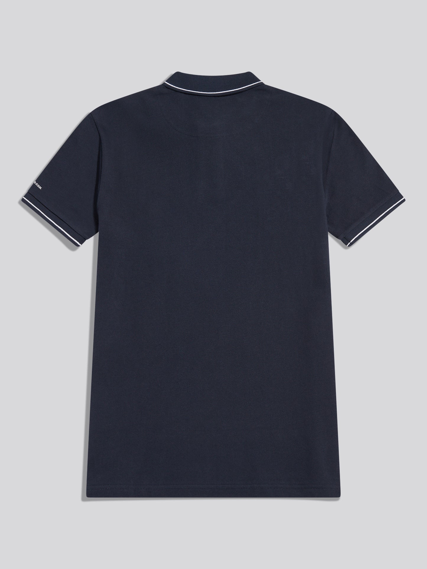 Mens Sash Colour Block Pique Polo Shirt Dark Sapphire Navy