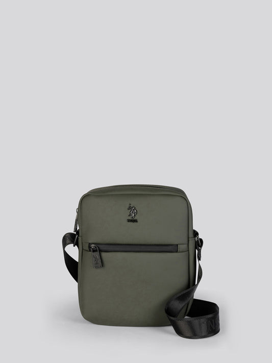 Mens Arrowhead Crossbody Bag in Army Green