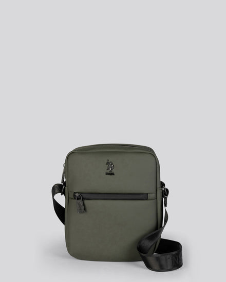 Mens Arrowhead Crossbody Bag in Army Green