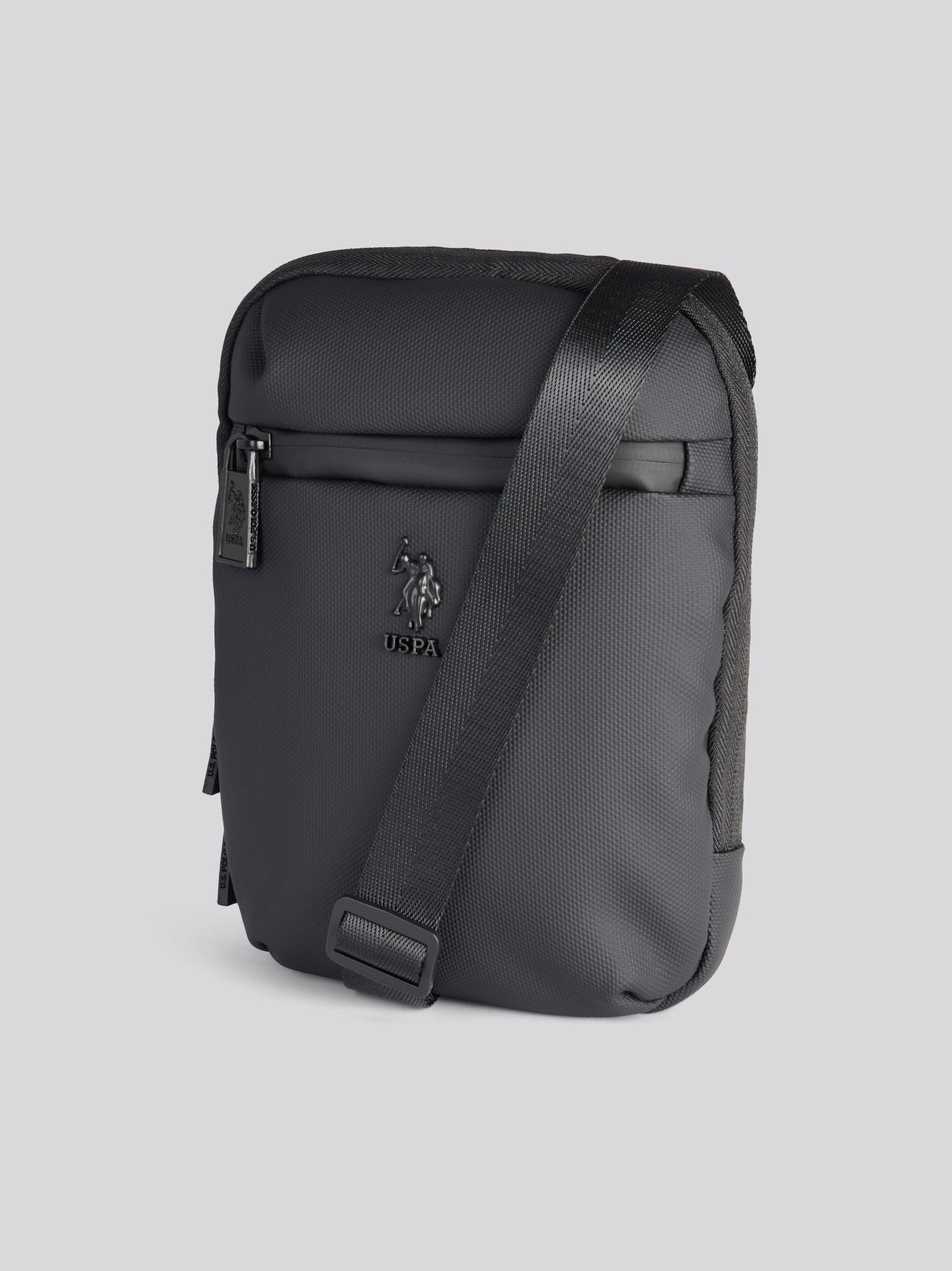 Mens Small Arrowhead Crossbody Bag in Black