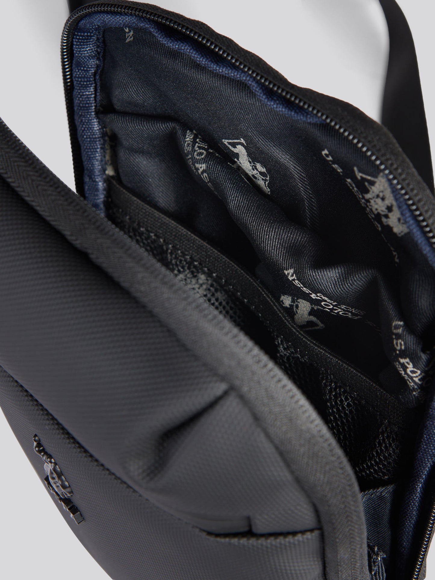 Mens Small Arrowhead Crossbody Bag in Black