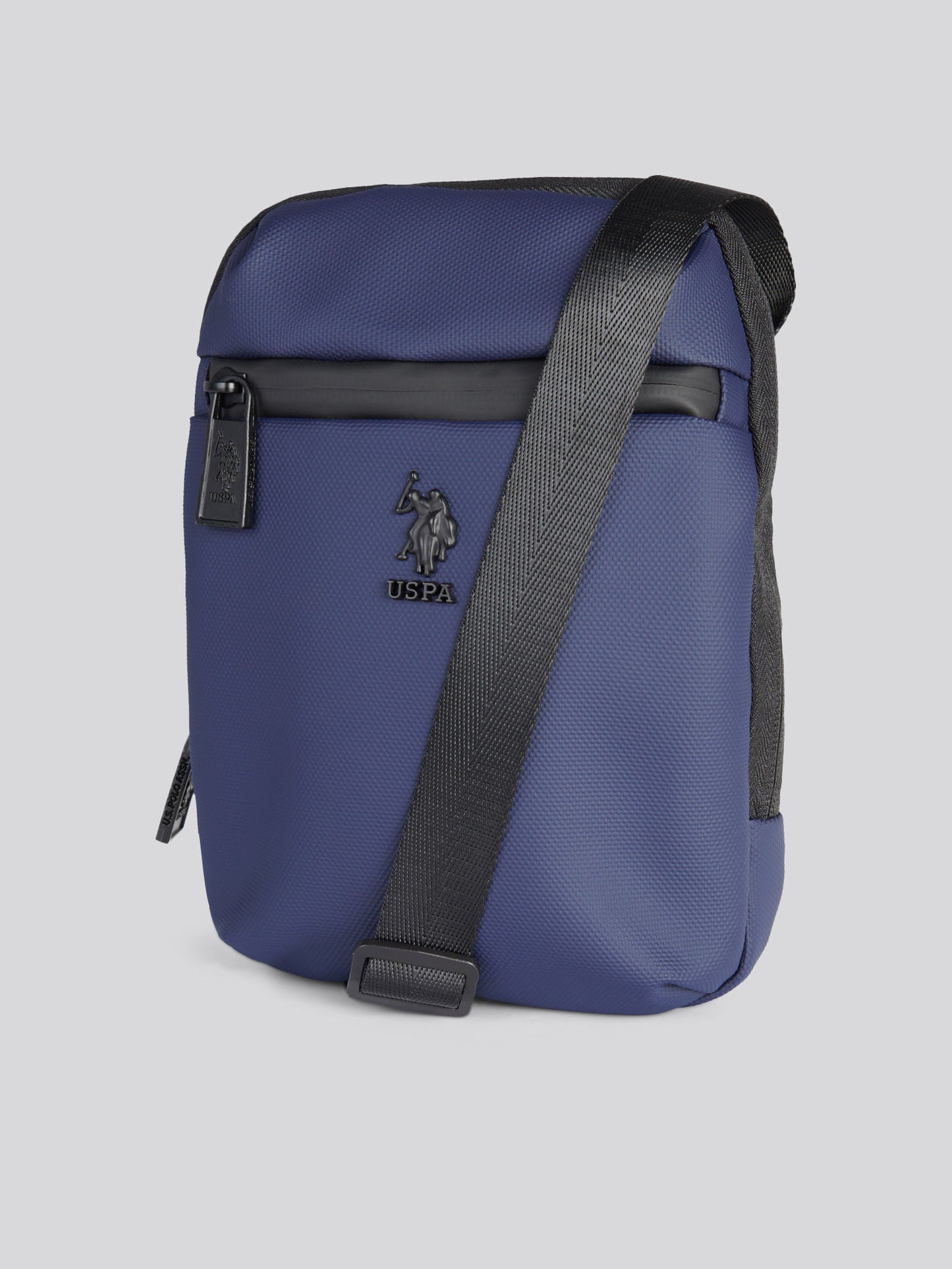 Mens Small Arrowhead Crossbody Bag in Navy