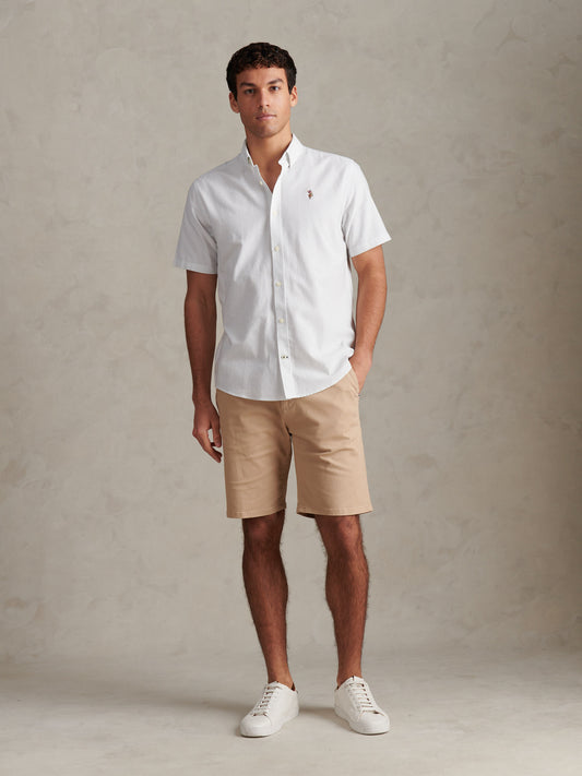 Oxford Stripe SS Shirt Ice Blue