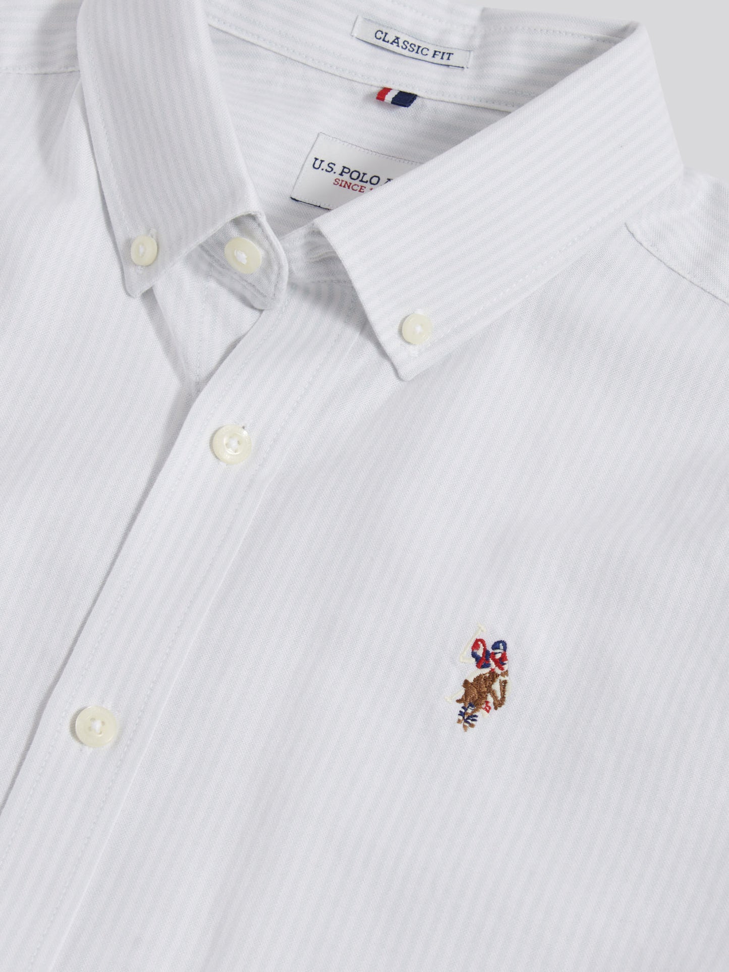 Oxford Stripe SS Shirt Ice Blue