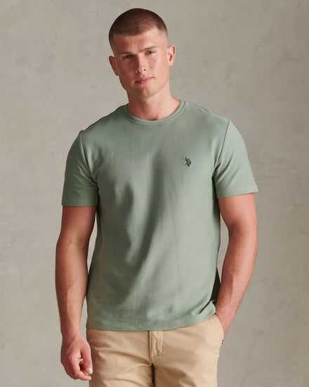 Mens Herringbone Jersey T-Shirt Lily Pad