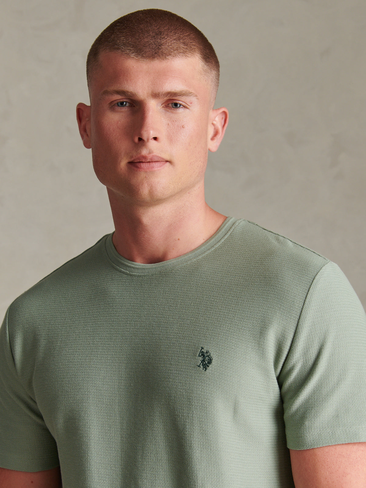 Mens Herringbone Jersey T-Shirt Lily Pad