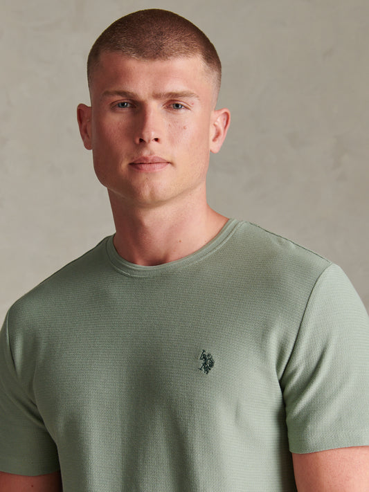 Herringbone Jersey Tshirt Lily Pad