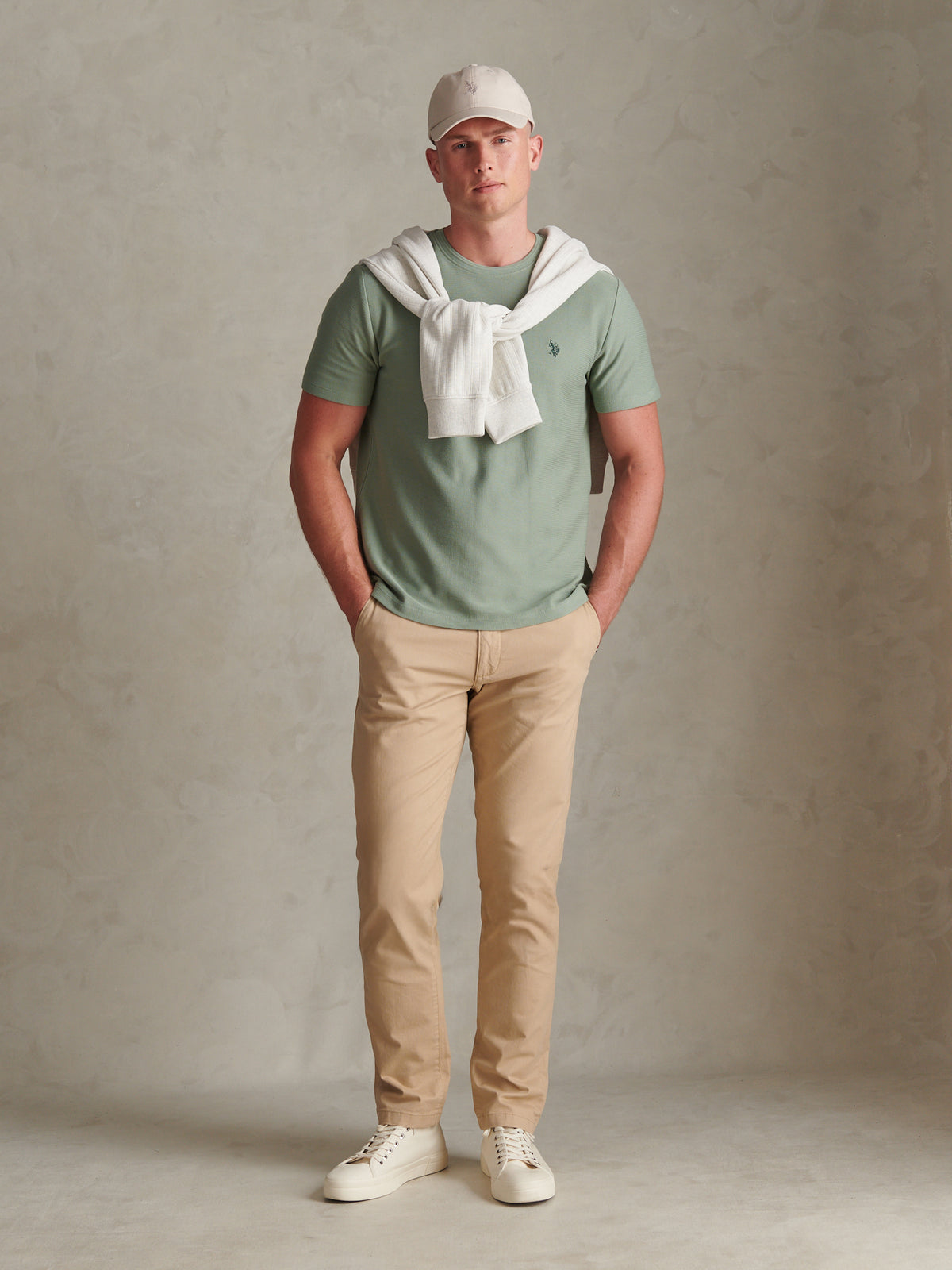 Mens Herringbone Jersey T-Shirt Lily Pad