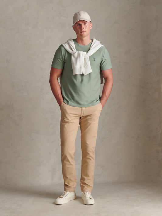 Herringbone Jersey Tshirt Lily Pad