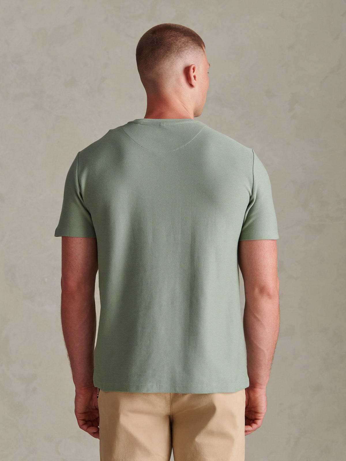 Mens Herringbone Jersey T-Shirt Lily Pad