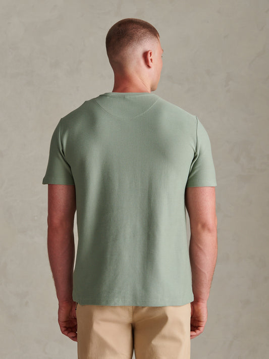 Herringbone Jersey Tshirt Lily Pad