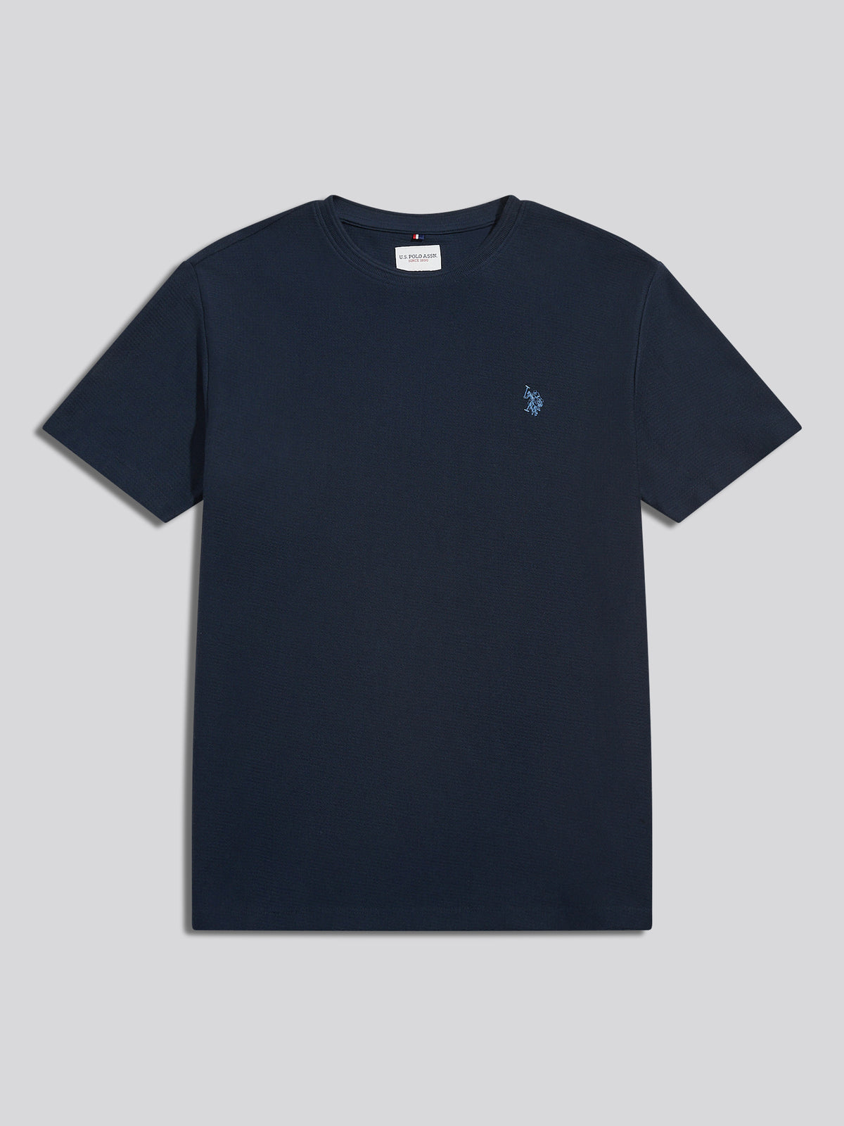 Mens Herringbone Jersey T-Shirt Dark Sapphire Navy / Moonlight Blue DHM