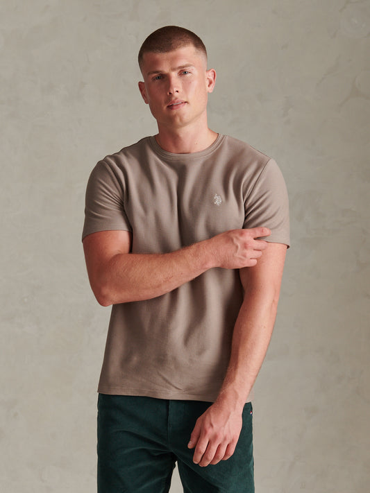 Herringbone Jersey Tshirt Cinder
