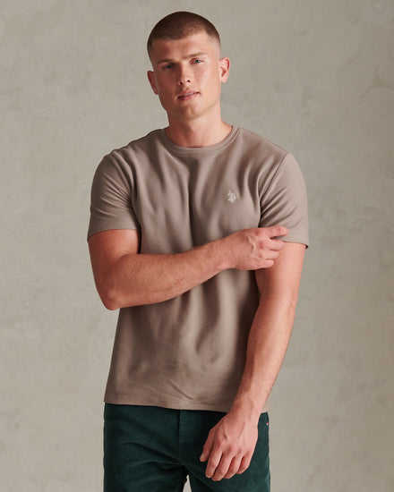 Mens Herringbone Jersey T-Shirt Cinder