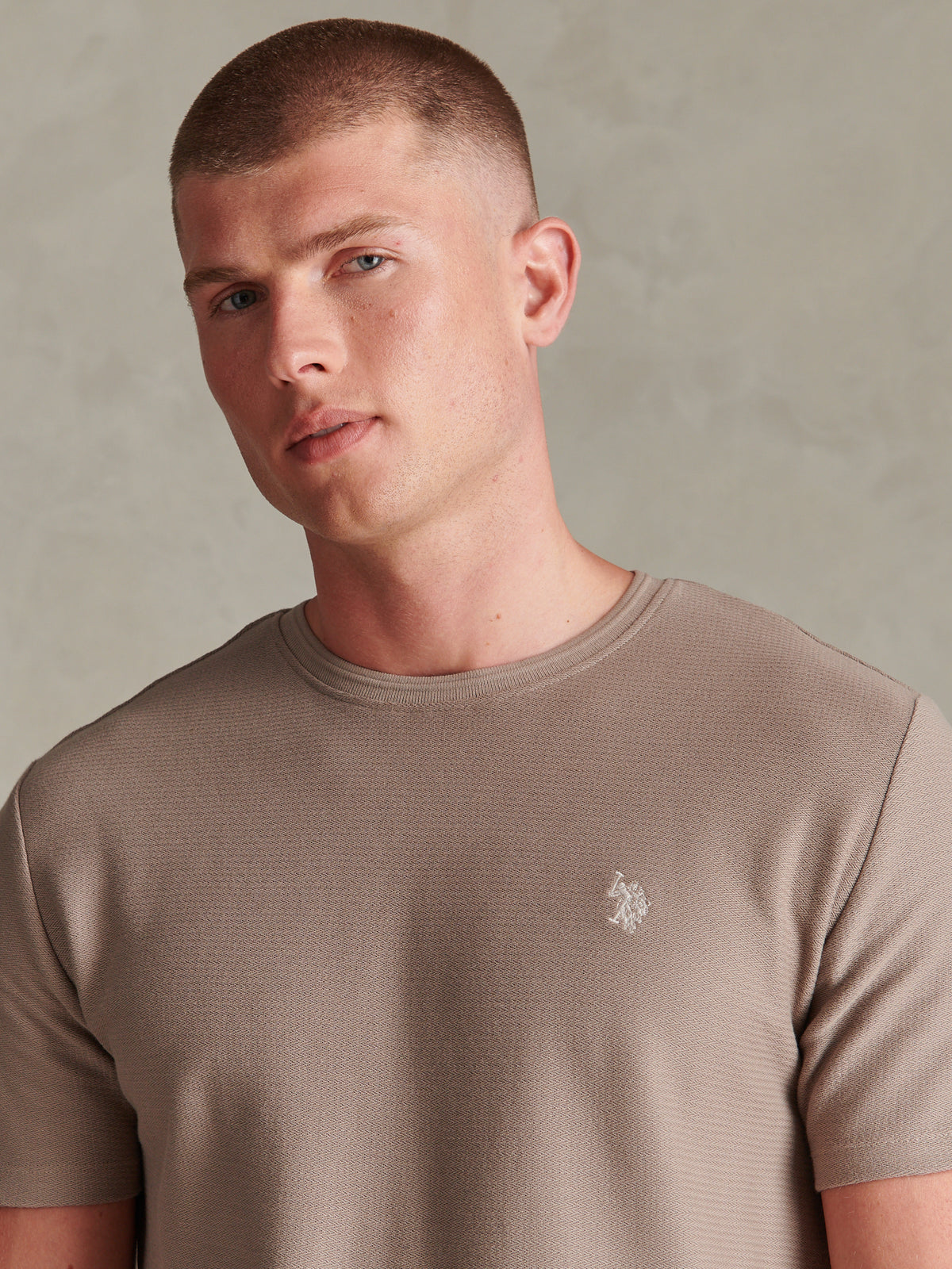 Mens Herringbone Jersey T-Shirt Cinder