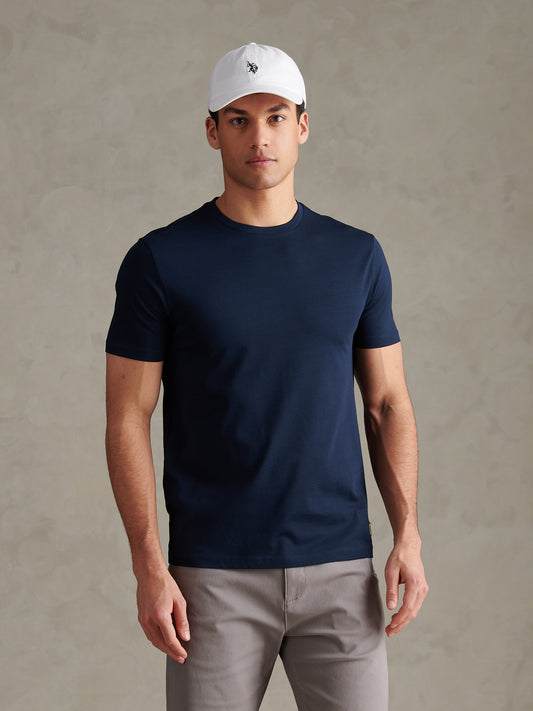 Mens Smart Mercerised T-Shirt Dark Sapphire Navy