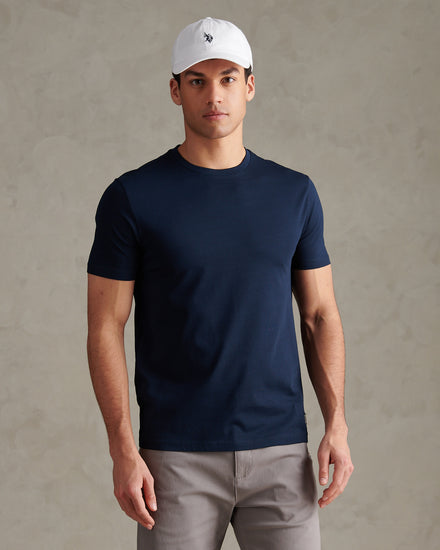 Mens Smart Mercerised T-Shirt Dark Sapphire Navy