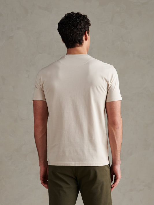 Mens Smart Mercerised T-Shirt Beige