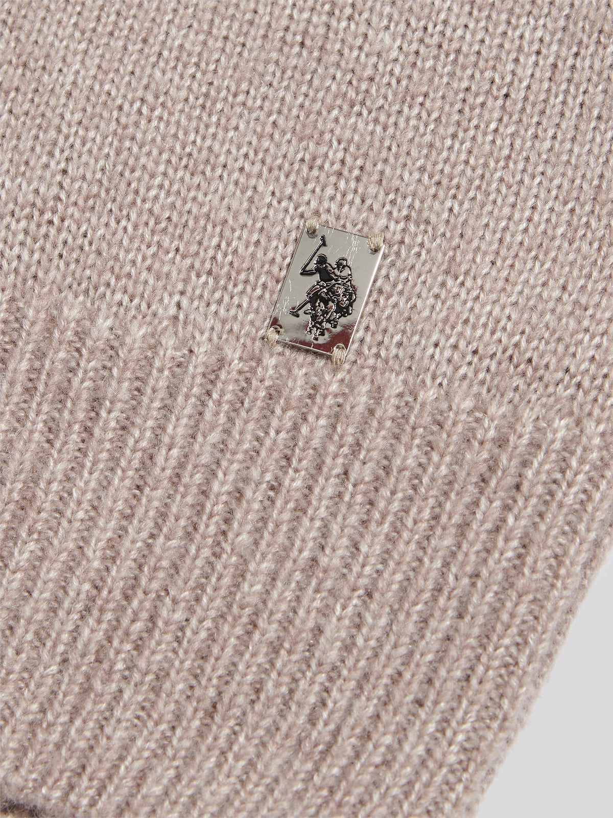 Mens Brushed Knit Zip Through Hoodie Cinder Marl