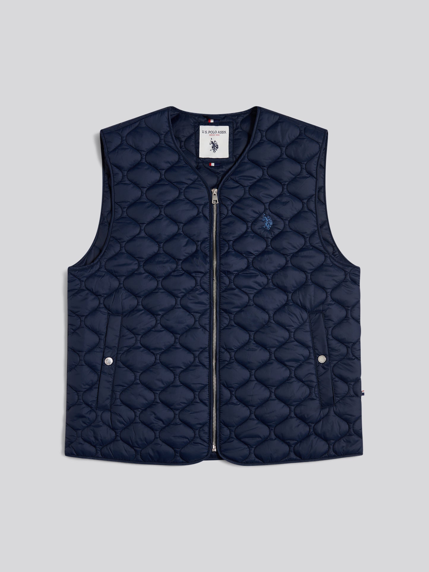 Mens Onion Quilted Gilet Dark Sapphire Navy / Moonlight Blue DHM