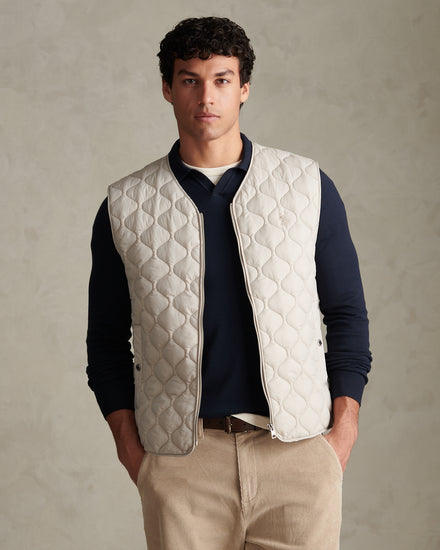 Mens Onion Quilted Gilet Nacreous Clouds