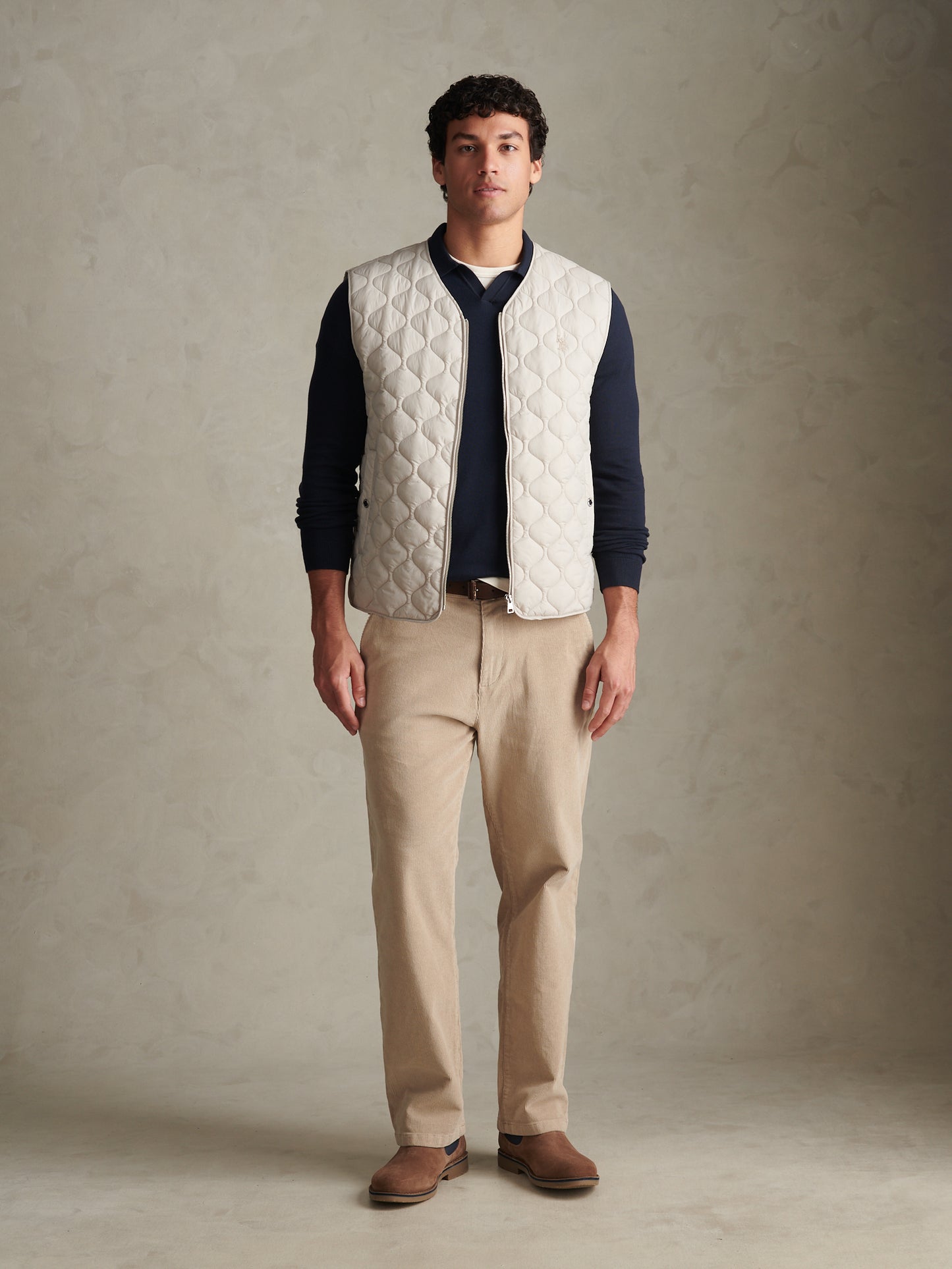Mens Onion Quilted Gilet Nacreous Clouds