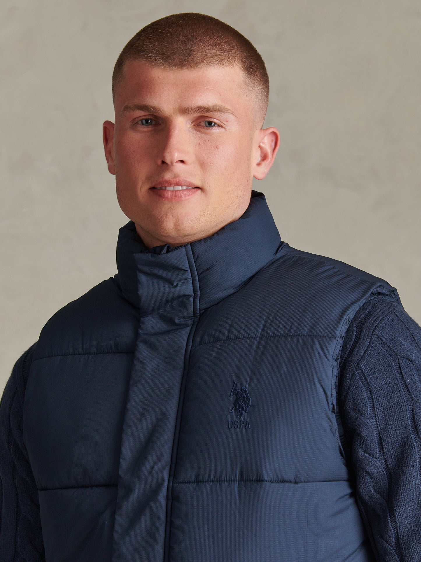 Mens Heavyweight Puffer Gilet Dark Sapphire Navy