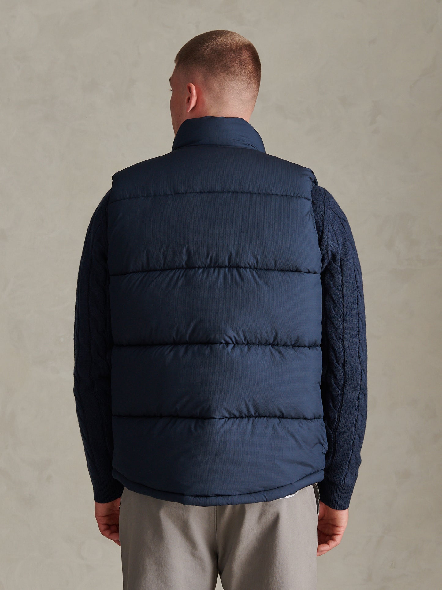 Mens Heavyweight Puffer Gilet Dark Sapphire Navy