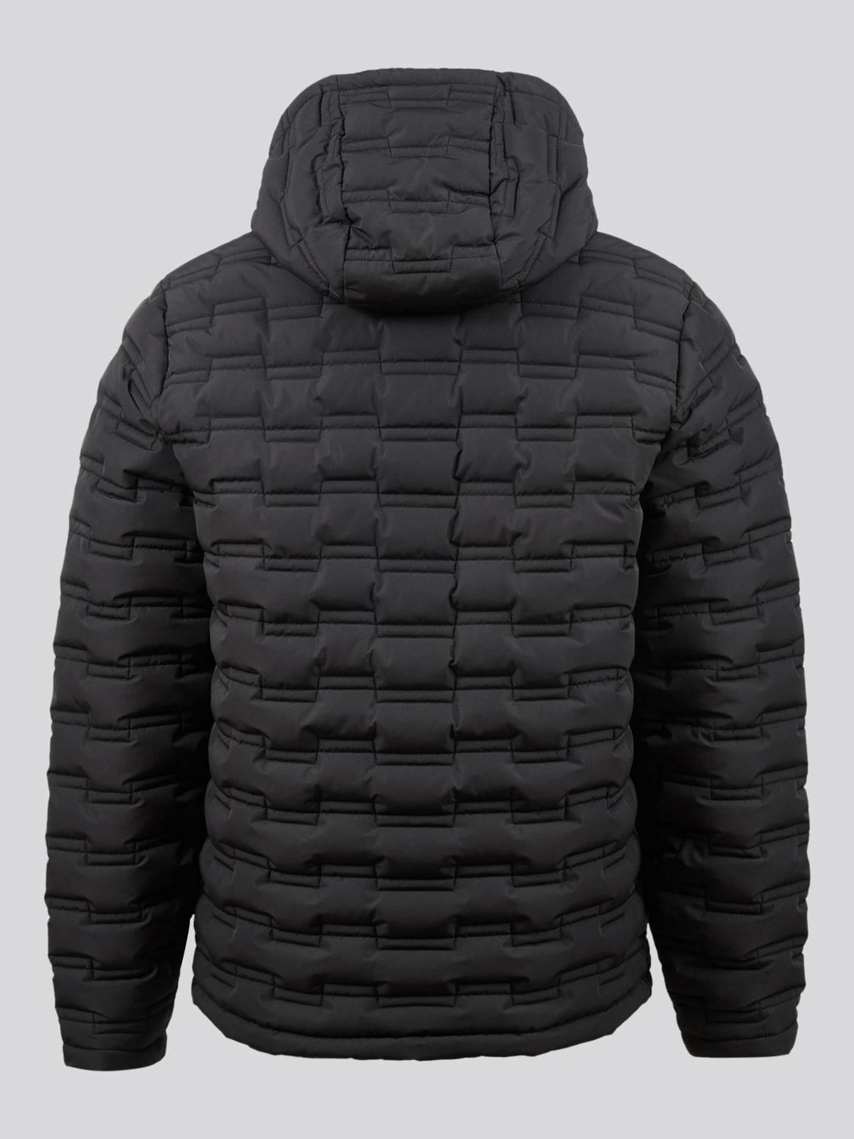 Mens Lightweight Quilted Hooded Puffer Jacket Black