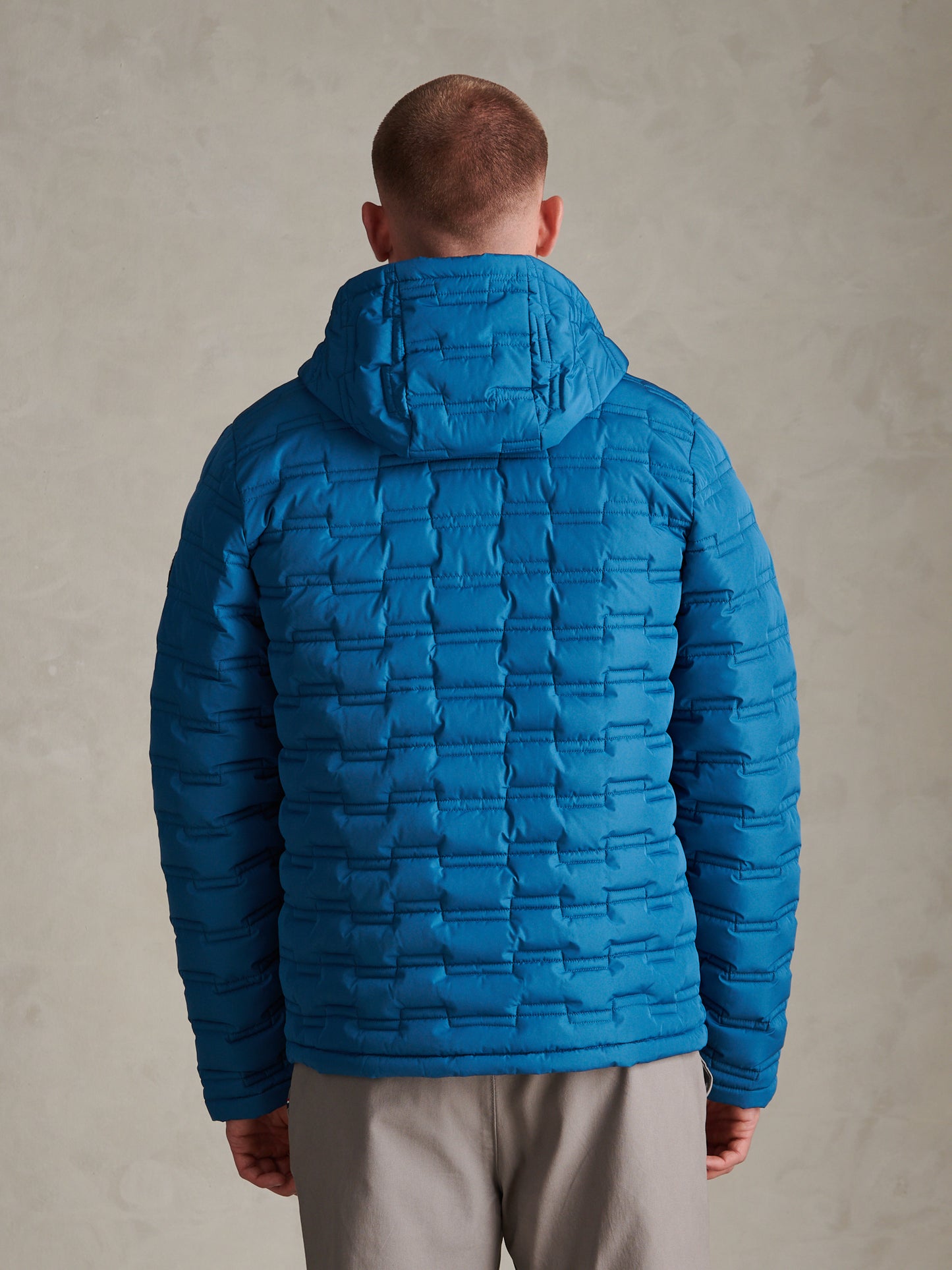 Mens Lightweight Quilted Hooded Puffer Jacket Midnight