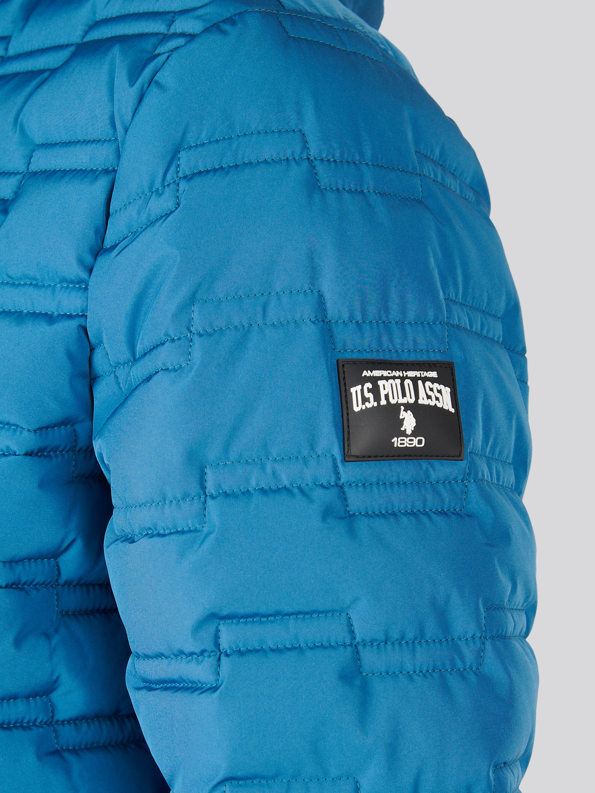 Mens Lightweight Quilted Hooded Puffer Jacket Midnight