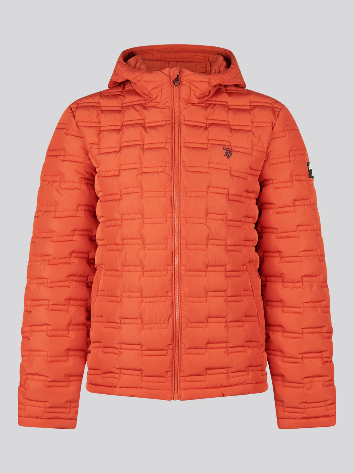 Mens Lightweight Quilted Hooded Puffer Jacket Rooibos Tea