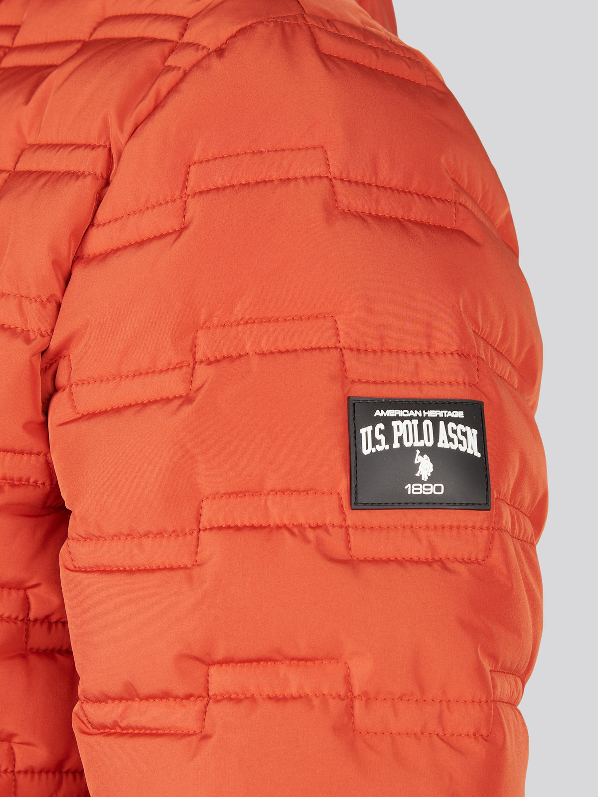 Mens Lightweight Quilted Hooded Puffer Jacket Rooibos Tea