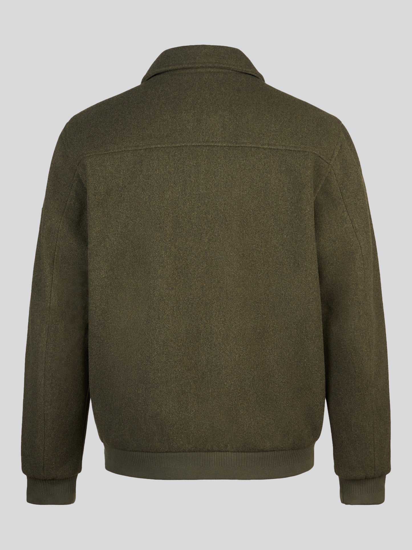 Mens Premium Melton Bomber Jacket Beetle