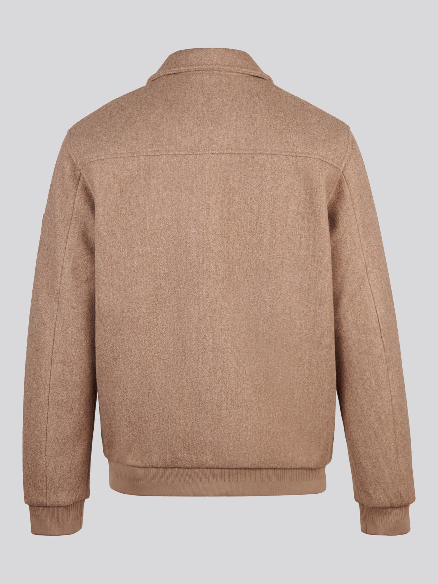 Mens Premium Melton Bomber Jacket Cinder