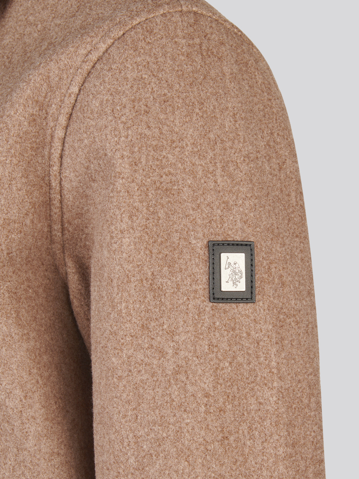 Mens Premium Melton Bomber Jacket Cinder