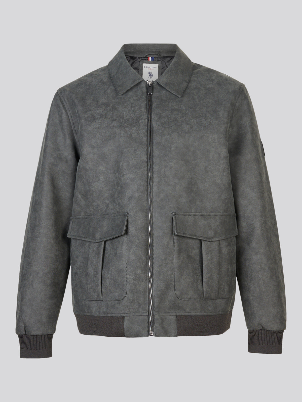 Mens Premium Faux Leather Flight Jacket Bracken