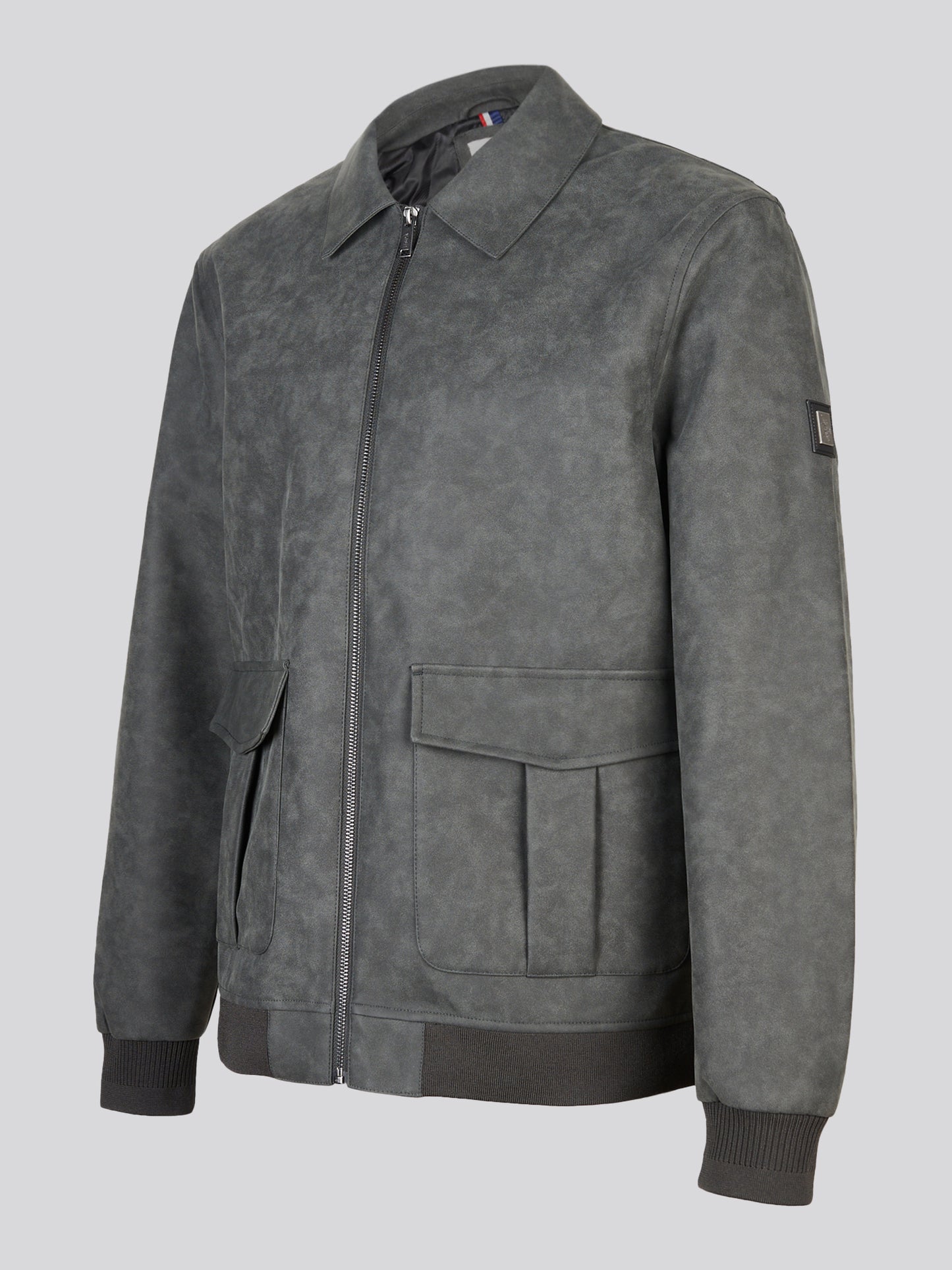 Mens Premium Faux Leather Flight Jacket Bracken