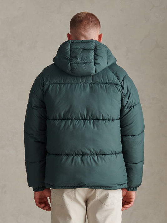 Mens Hooded Puffer Jacket Green Gables
