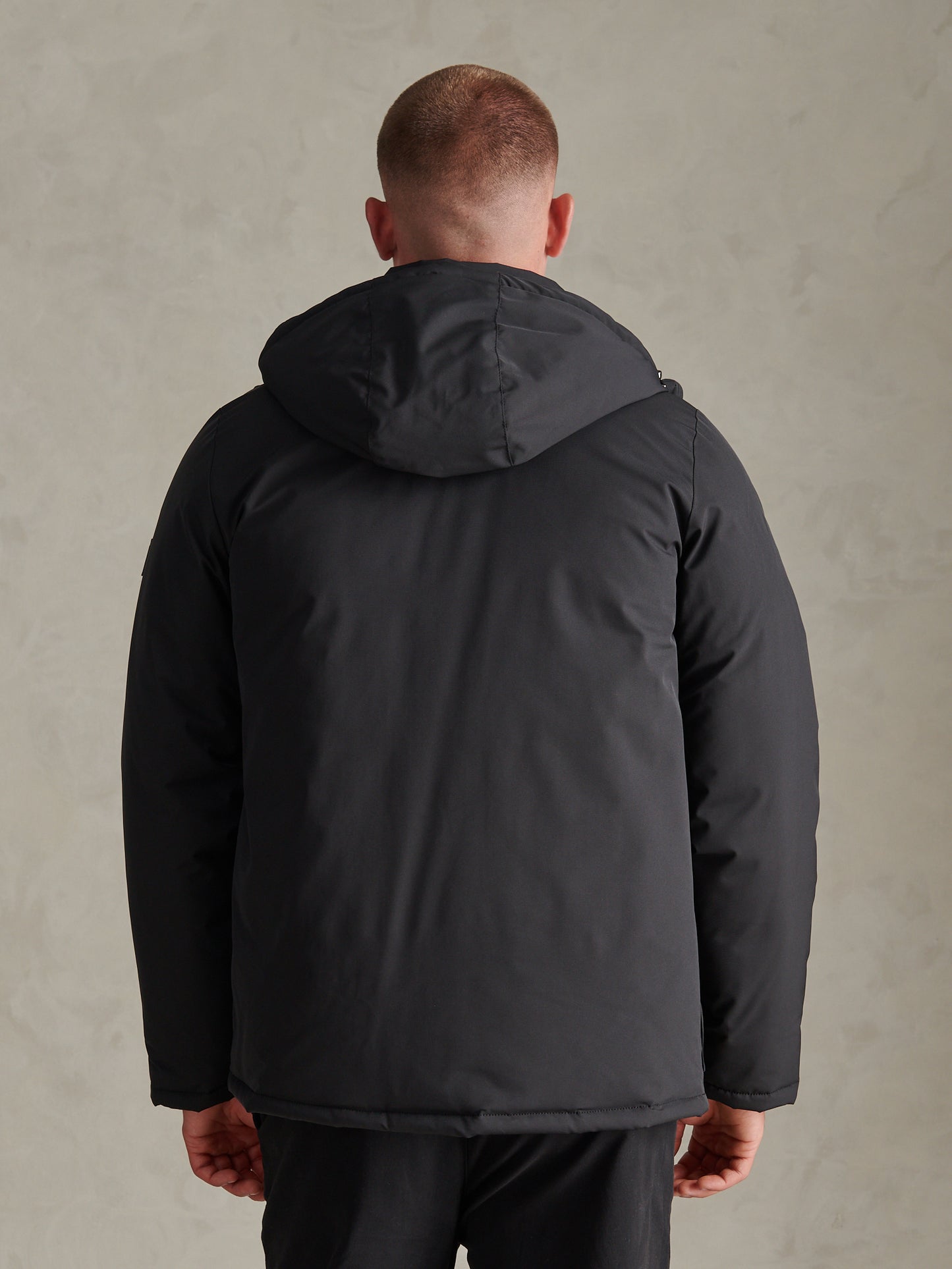 Mens Smart Short Padded Jacket Black