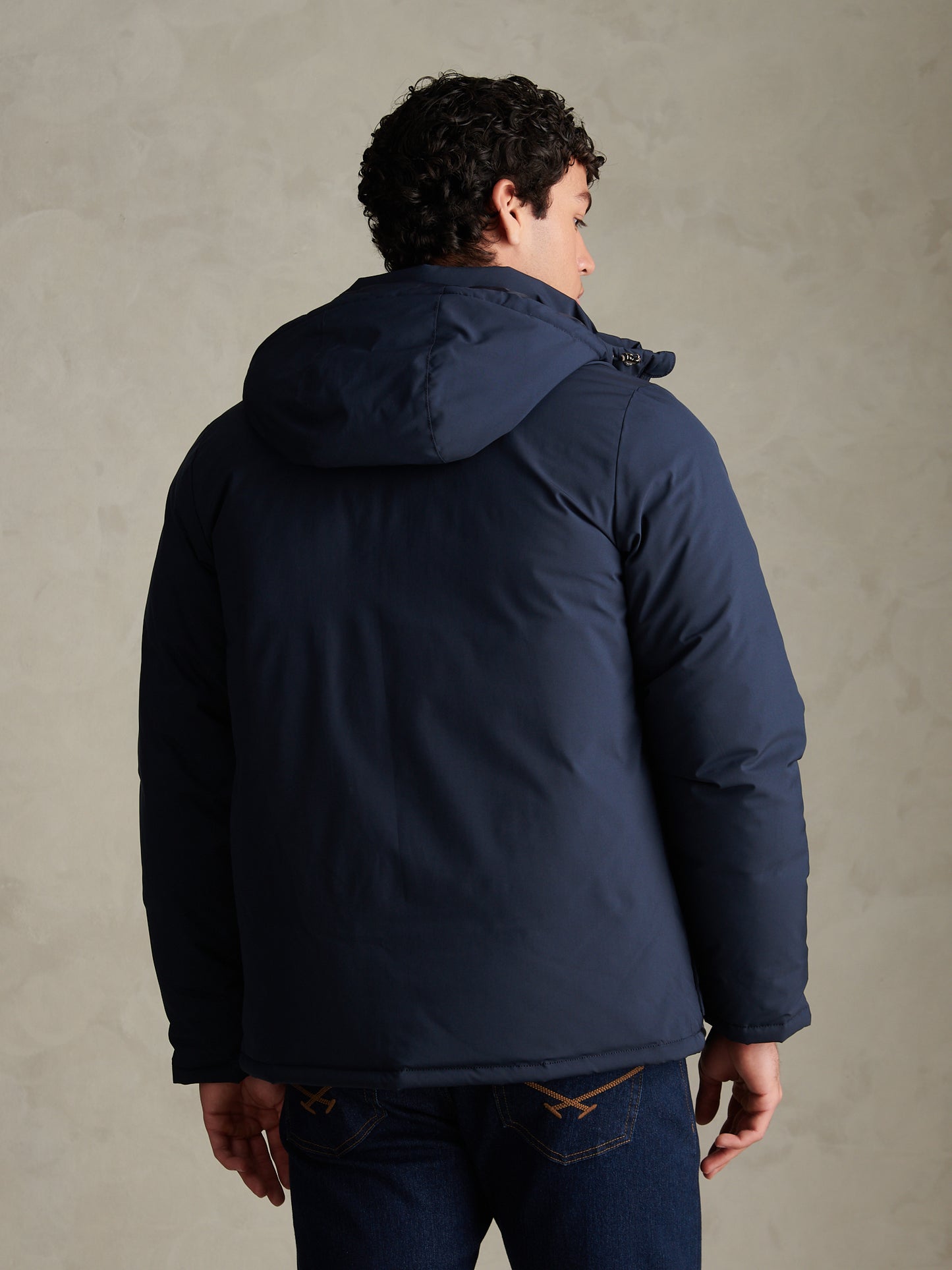 Mens Smart Short Padded Jacket Dark Sapphire Navy