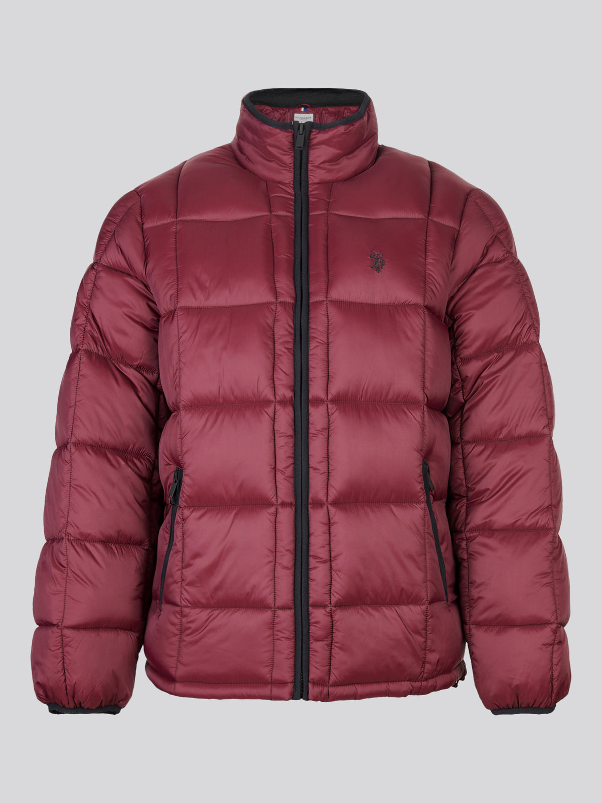 Mens Box Quilt Puffer Jacket Fig