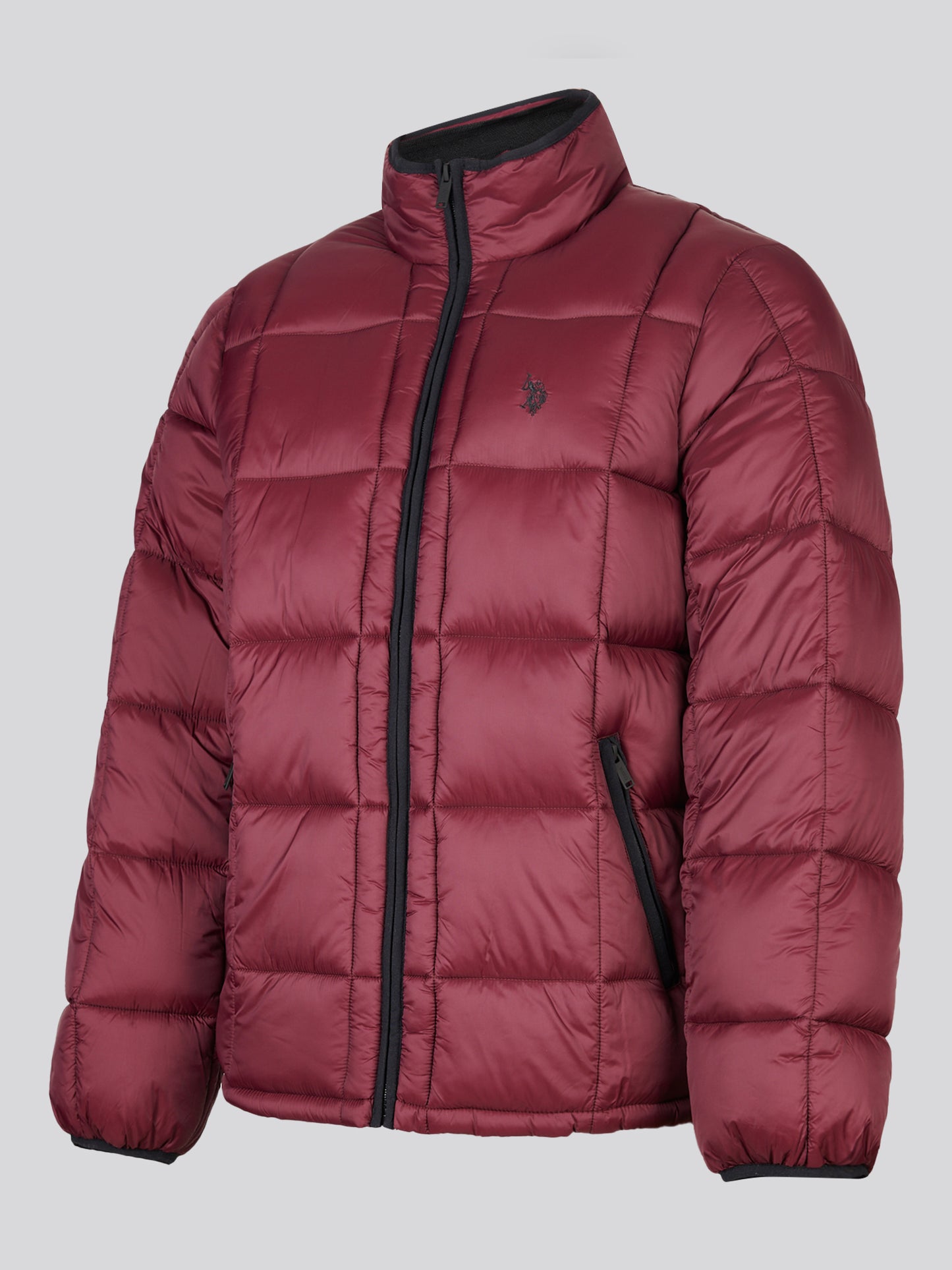 Mens Box Quilt Puffer Jacket Fig