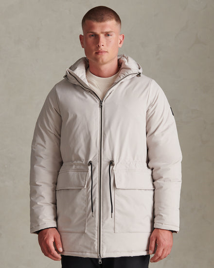 Mens Smart Longline Padded Parka Nacreous Clouds