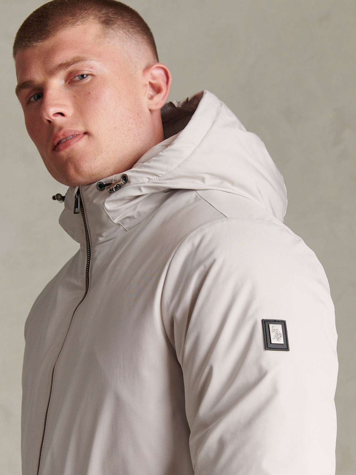 Mens Smart Longline Padded Parka Nacreous Clouds