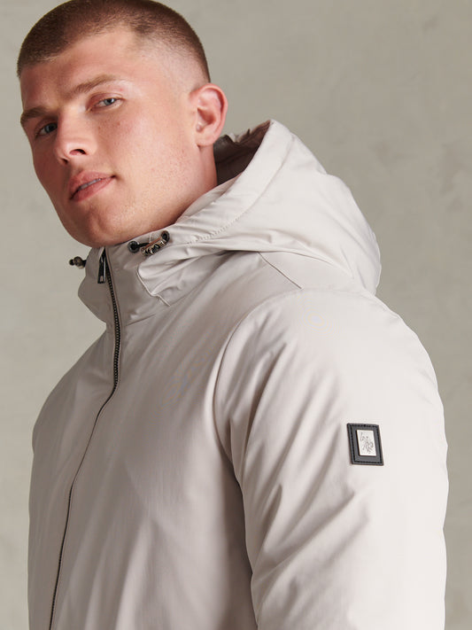 Mens Smart Longline Padded Parka Nacreous Clouds